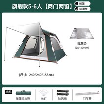 피크닉텐트 한강 그늘막 원터치텐트 가성비텐트 감성, 플래그십 라지 다크그린+방습패드