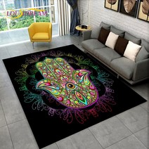 Nazar Evil Eye Tree of Life 영역 러그 가정용 카펫 거실 침실 소파 도어매트 주방 장식 어린이 놀이 미끄럼 방지 바닥 매트, 75.60x90cm23x35in - 21
