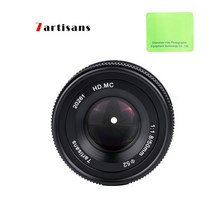 7artisans 50mm F1.8 렌즈 캐논 EOS-M 소니 E 후지 FX 마운트, 블랙, M43