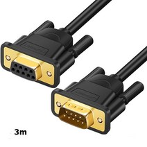[키리베] RS232 9핀 시리얼 연장 케이블 3m 블랙