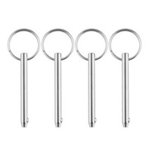 THE WAROOM SHOP 4Pcs 5 X 76mm 스테인레스 스틸 퀵 릴리스 핀 카약 보트 비미니 탑, 5x76mm, 316 스테인레스 스틸, 실버
