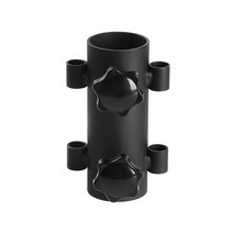 업라이트 가변 폴대 타프 메인 사이드 폴 슬라이드 고정 기둥 awning rod holder 철 더블 홀 너트 조절 방풍 야외 캠핑 하이킹 낚시 텐트 캐노피 우산 스탠드, 1pcs 홀더