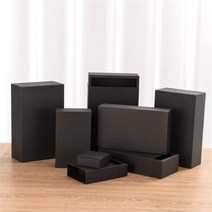 종이 포장 싸개 지 보자기 투명 pvc 창 섬세한 서랍 결혼식 크리스마스 생일 사탕 초콜릿 베이킹 선물 상자와 상자, 10개, 내부 9x6x4cm, 검은색