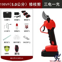 고성능 충전 전동 전지가위 장대 연장봉 과수원 충전식 고지 나무자르는기계 가지치기, 5cm 삼전지날 2개 웨스트백