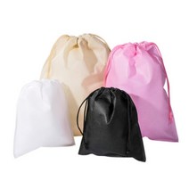 부직포 주머니 더스트 백 복주머니 파우치 5P, 블랙 5매-30x40