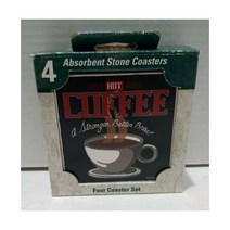 Hot 커피 A Stronger Better Brew Absorbent Stone Coasters Art Set of 4 US 110826