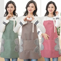 타올패브릭 방수 앞치마/어린이집/꽃집/카페/공방/주방/바리스타/원피스형, 타올 패브릭 방수앞치마 레드