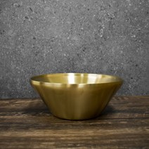 오모시 유기그릇 이중 브이 우동면기 대접 국수그릇 고급대접 20cm