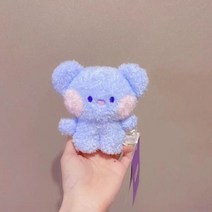 BT21 미니 봉제 인형 펜던트 키 체인 플러시 장난감 가방 액세서리 귀여운 애니메이션 만화 생일 선물, 10cm, KL