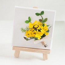 안개꽃다발액자set 20cm (펜+이젤포함) 조화, 핑크(펜+이젤포함)