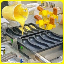 바나나빵 기계 창업 포장마차 야시장 카페 노점 간식, 200W 전기 대형 가스 바나나 굽기 기계