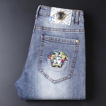 남자 명품 청바지 데미지드진 여름 청바지