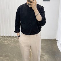 아도르클래식 크리스 린넨 9컬러 봄 가을 여름 차이나 카라 긴팔 셔츠