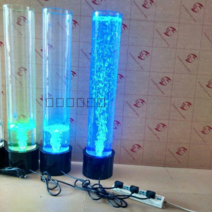 물기둥 램프 라이트 물멍 분위기 LED 버블 기포, 빛없이 직경 8CM 높이 30CM