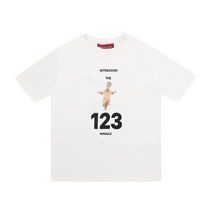 나혼자산다 힙합반팔티 코쿤옷 RRR123 새로운 짧은 소매 높은 거리 3 차원 거품 인쇄 복고풍 씻어 남자와