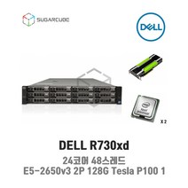 DELL R730xd E5-2650v3 2P 128G Tesla P100 12 LFF 중고서버 딥러닝 인공지능 점검완료 재고보유