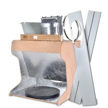 프라모델 도색 부스 페인트 도장 건담 피규어 페인팅 상자, 알루미늄 종이, 50cm, 별도의 음압 벨로우즈(기계 없음)