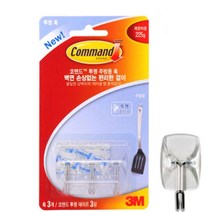3M 못안박고 강력접착고리 투명 주방용 훅 3개, 기본, 기본