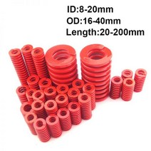 인장스프링 스텐인장스프링 금형 1Pcs 길이 20-200mm 레드 라이트로드 나선형 스탬핑 압축 다이 스프링 OD16-40mm ID8-20mm, 200mm, OD25 x ID12.5 mm