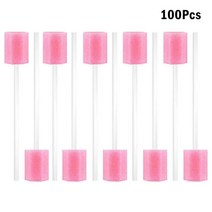 100pcs 일회용 입 면봉 Unflored 스폰지 Sw ticks 청소 구강 케어 건강 스틱, 분홍색