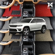 카페트 지프 올 뉴 그랜드 체로키 WL 6인승 코일매트, 레드, 1+2+3열 엣지형