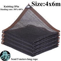 차양막 평상 캐노피 파고라 블랙 3 핀 안티 uv HDPE 음영 그물 정원 발코니 즙이 많은 식물 양산 야외 수영장 태양 그늘 자동차 커버, 4x6m