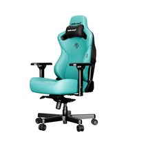 Anda Seat Kaiser 3 그린 가죽 게이밍 의자 - XL 프리미엄 인체 공학적 게이머 의자 성인용 플러스 사이즈 비디오 게임 의자 메모리 폼 목 베개 및 요추 등 지지, Green