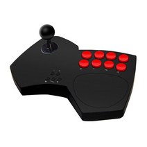 아케이드스틱 2플레이어 조이스틱 안드로이드 전화 PC TV 게임 컨트롤러 아케이드 콘솔 로커 파이팅 싸움, [01] Black, 한개옵션1