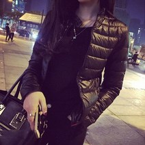 푸퍼패딩 숏 대장 푸파 다운 여성 봄 겨울 여성 유럽과 미국 얇은 짧은 재배 아웃웨어