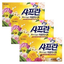 샤프란 아로마시트 섬유유연제 코튼 블로섬 본품, 5g, 30매