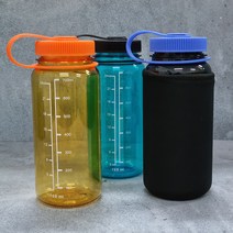 트라이탄 물병 물통 700ml 파우치 휴대용 등산 헬스 보틀, 블랙(+파우치)