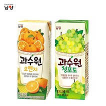 남양 과수원 190mlx96팩(4box) 4종 택1/사과/청포도/복숭아/오렌지/혼합가능/무료배송, 혼합, 오렌지48팩+청포도48팩