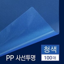 RT 제본 표지 비닐 PP 책 커버 사선 투명 청색 A4 100매, 단품