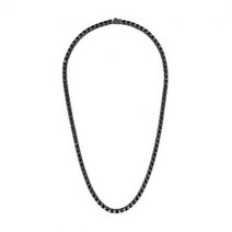 주얼리 Bulova Jewelry 남성용 클래식 블랙 루테늄 도금 스털링 실버 테니스 목걸이 5mm 스피넬 길이