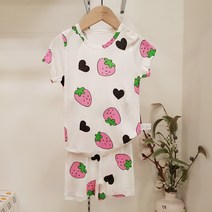 모이모이깜피 대나무원단 스트로베리하트 죽사5부내의