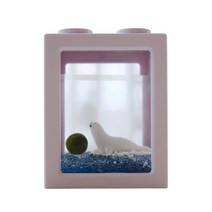세남자바스켓 국산 마리모 키우기 4구 북극의꿈 DIY 블럭 세트, 물개+4구블럭(흰색)