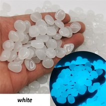 정자 원두막 조립식 정원 차광막 50/100Pcs 어두운 정원에서 자갈 보도 정원 테라스 잔디 정원 파티오 물고기 탱크 수족관 장식 글로우 스톤, [01] 50Pcs, [13] White