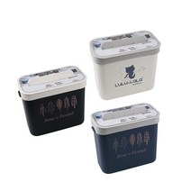 [유앤아이쇼핑] 직사각 부착형 걸이형 휴지통 523EA, 달팽이 보금자리 나무-네이비