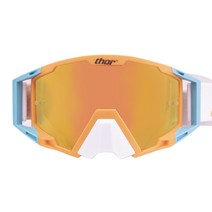 토르 바이크 윈드스크린 2종류 렌즈는 트렌디한 아웃도어 마운틴 고글과 교체 가능, 블루오렌지+화이트(레드칩), 하나