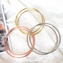 마타타 마크라메 재료 메탈 가방 손잡이 메탈핸들 네트백 가방 부자재(2개 1SET), 3:실버 메탈 가방 손잡이(2개 묶음)