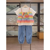 프렌치캣2 (Q22DBT180 Q22DBP200) WH 멀티 체크 TS 해지 조거 PT 세트 CH 셋업