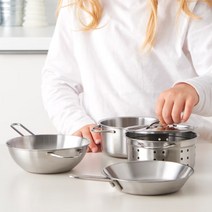 이케아 DUKTIG 둑티그 장난감 냄비 5종 스테인리스 무독성 소재 어린이 소꿉놀이