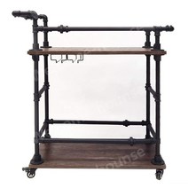 북웨건 책꽂이 트레일러 선반 원목 트레이 도서관 트롤리 이동식 북카트 책장, 02.80x40x86