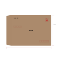 봉투를만드는사람들 접착식 우편 각대봉투 제비 양면 테이프 9절 100p, B5, 2개