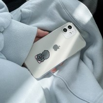 혜삐상점 꼬숑 폰케이스 아이폰14케이스 갤럭시S23케이스, 꼬숑그레이, 아이폰 14플러스