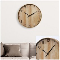 뉴리웹 원형 우드벽시계 어린이방벽시계 장식용벽시계 침실벽시계