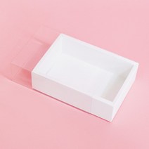 중앙패키지 (도매) 투명 슬리브 화이트 다용도상자(직사각) 500개
