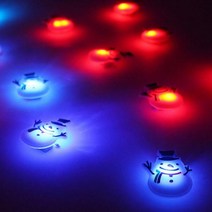 [S]LED 플래시라이트 뱃지[눈사람] 15개한팩, 트리