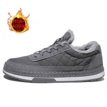 전술화 전투화 밀리터리부츠 발편한워커 Fujeak-따뜻한 플러시 스노우 부츠 남성용 레이스업 야외 캐주얼 신발 미끄럼 방지 플랫 고무 겨울 발목 부츠 2022 겨울