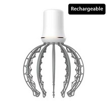 지압 탈모 모발 두피 마사지기 케어 스켈링 브러쉬 전기 문어 두피 마사지 헤드 마사지 이완 장치 릴리프 근육 긴장 피로 제거 헤드 마사지 악기, 충전식